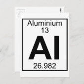 Element 013 - Al - Aluminium (vollständig) Postkarte (Vorne/Hinten)