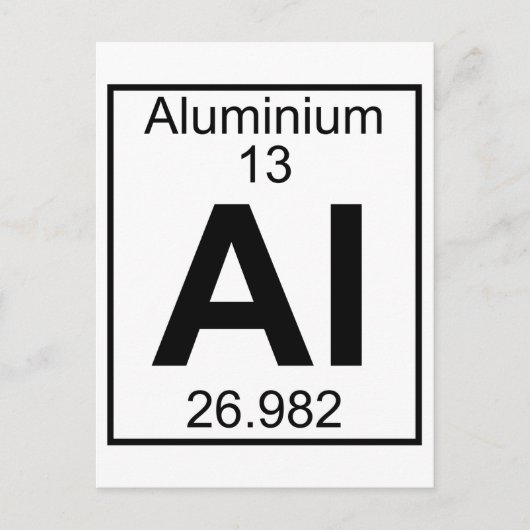Element 013 - Al - Aluminium (vollständig) Postkarte (Vorderseite)