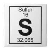 Element 016 - S - Schwefel (voll) Fliese (Vorderseite)