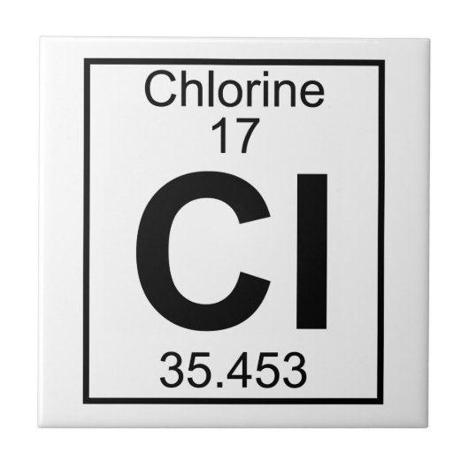 Element 017 - Cl - Chlor (voll) Fliese (Vorderseite)
