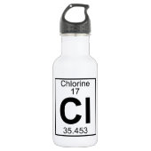 Element 017 - Cl - Chlor (voll) Trinkflasche (Vorderseite)