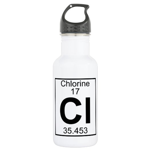 Element 017 - Cl - Chlor (voll) Trinkflasche (Vorderseite)