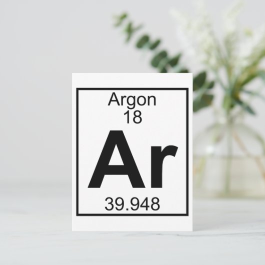 Element 018 - Ar - Argon (Full) Postkarte (Stehend Vorderseite)