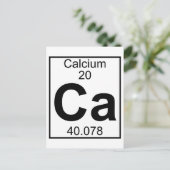 Element 020 - Ca - Calcium (vollständig) Postkarte (Stehend Vorderseite)
