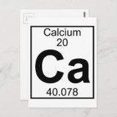 Element 020 - Ca - Calcium (vollständig) Postkarte (Vorne/Hinten)