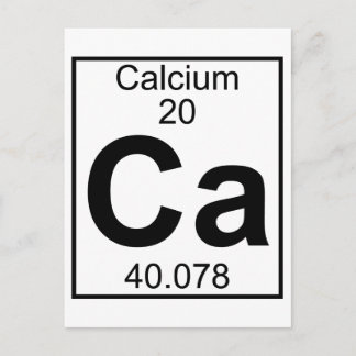 Element 020 - Ca - Calcium (vollständig) Postkarte