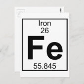 Element 026 - Fe - Eisen (vollständig) Postkarte (Vorne/Hinten)
