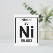 Element 028 - Ni - Nickel (vollständig) Postkarte (Stehend Vorderseite)