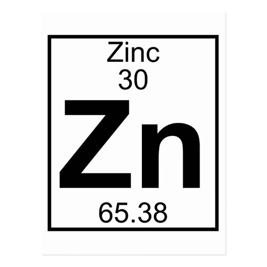 Element 030 Zn Zink (voll) Postkarte Zazzle.de