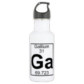 Element 031 - GA - Gallium (voll) Edelstahlflasche (Vorderseite)