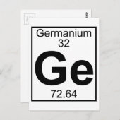 Element 032 - Ge - Germanium (vollständig) Postkarte (Vorne/Hinten)