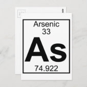 Element 033 - As - Arsen (vollständig) Postkarte (Vorne/Hinten)