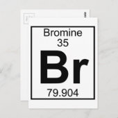 Element 035 - Br - Bromine (Vollständig) Postkarte (Vorne/Hinten)