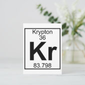 Element 036 - Kr - Krypton (Voll) Postkarte (Stehend Vorderseite)