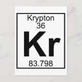 Element 036 - Kr - Krypton (Voll) Postkarte (Vorderseite)