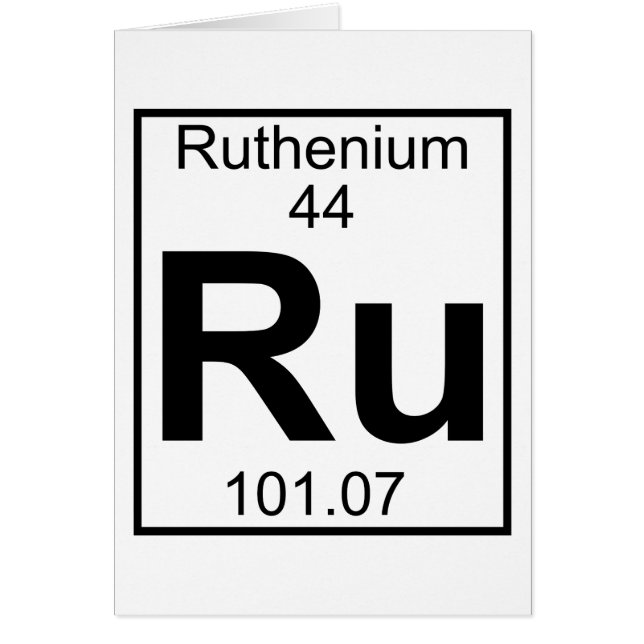 Element 044 - Ru - Ruthenium (voll) (Vorne)