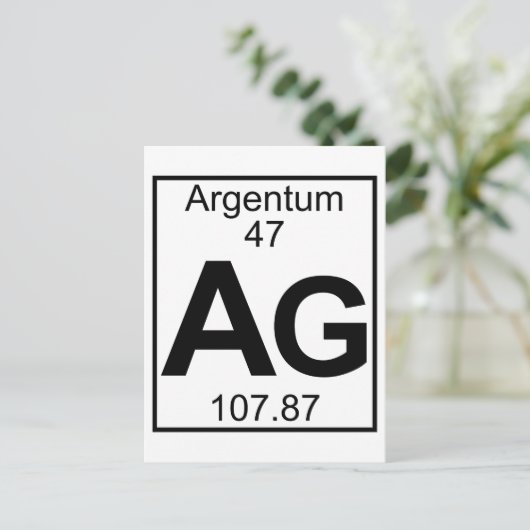 Element 047 - Ag - Argentum (Voll) Postkarte (Stehend Vorderseite)