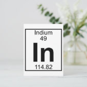 Element 049 - In - Indium (vollständig) Postkarte (Stehend Vorderseite)