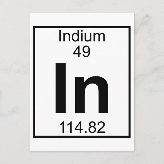 Element 049 - In - Indium (vollständig) Postkarte (Vorderseite)