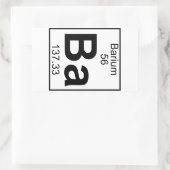 Element 056 - Ba - Barium (Voll) Rechteckiger Aufkleber (Tasche)