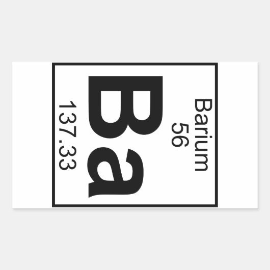 Element 056 - Ba - Barium (Voll) Rechteckiger Aufkleber (Vorderseite)