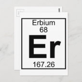 Element 068 - Er - Erbium (vollständig) Postkarte (Vorne/Hinten)