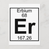 Element 068 - Er - Erbium (vollständig) Postkarte (Vorderseite)