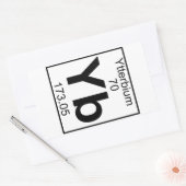 Element 070 - Yb - Ytterbium (Voll) Rechteckiger Aufkleber (Umschlag)