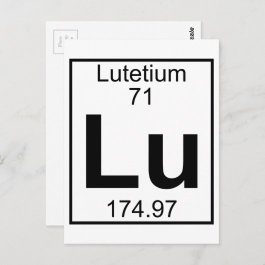 Element 071 - Lu - Lutetium (Voll) Postkarte (Vorne/Hinten)