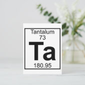 Element 073 - Ta - Tantalum (Voll) Postkarte (Stehend Vorderseite)