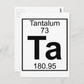 Element 073 - Ta - Tantalum (Voll) Postkarte (Vorne/Hinten)