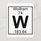 Element 074 - W - Wolfram (Voll) Postkarte (Vorderseite)