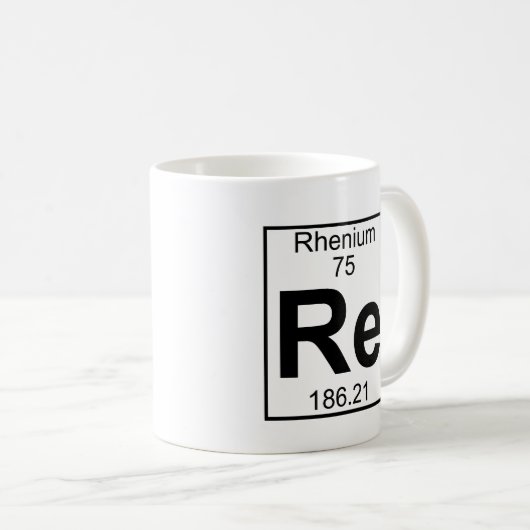 Element 075 - Re - Rhenium (voll) Kaffeetasse (VorderseiteRechts)