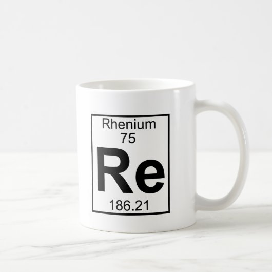 Element 075 - Re - Rhenium (voll) Kaffeetasse (Rechts)