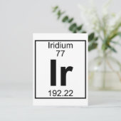 Element 077 - Ir - Iridium (Voll) Postkarte (Stehend Vorderseite)