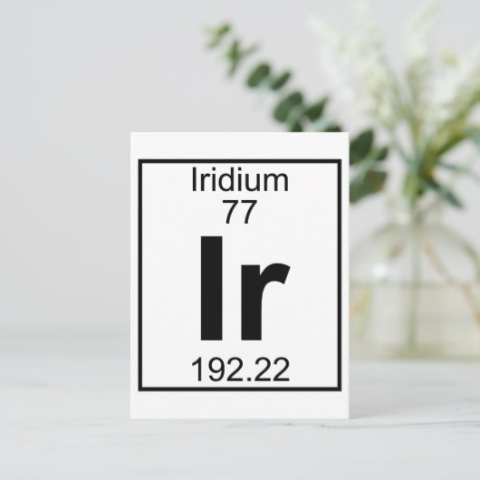 Element 077 - Ir - Iridium (Voll) Postkarte (Stehend Vorderseite)