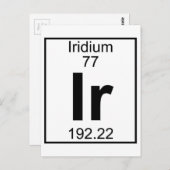 Element 077 - Ir - Iridium (Voll) Postkarte (Vorne/Hinten)