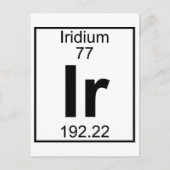Element 077 - Ir - Iridium (Voll) Postkarte (Vorderseite)