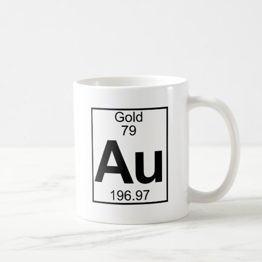 Element 079 - Au - Gold (voll) Kaffeetasse (Rechts)
