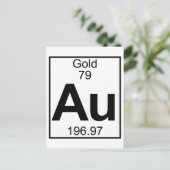 Element 079 - Au - Gold (Voll) Postkarte (Stehend Vorderseite)