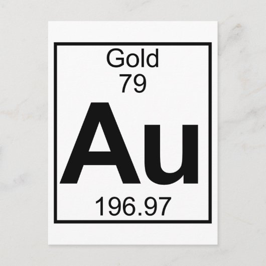 Element 079 - Au - Gold (Voll) Postkarte (Vorderseite)