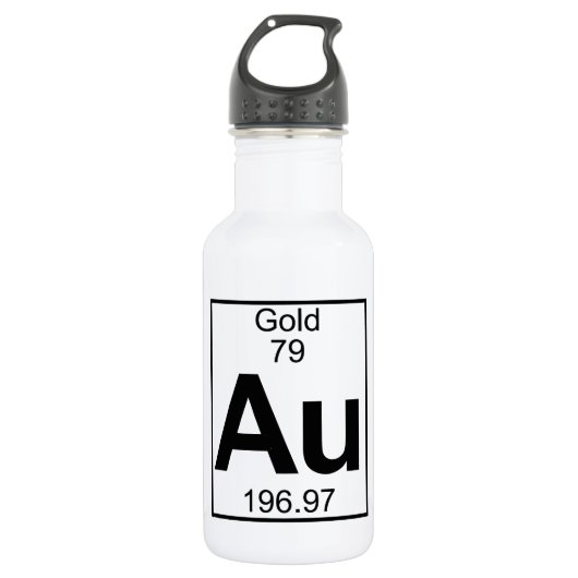 Element 079 - Au - Gold (voll) Trinkflasche (Vorderseite)