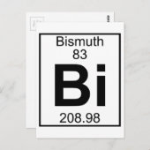 Element 083 - Bi - Bismuth (Voll) Postkarte (Vorne/Hinten)