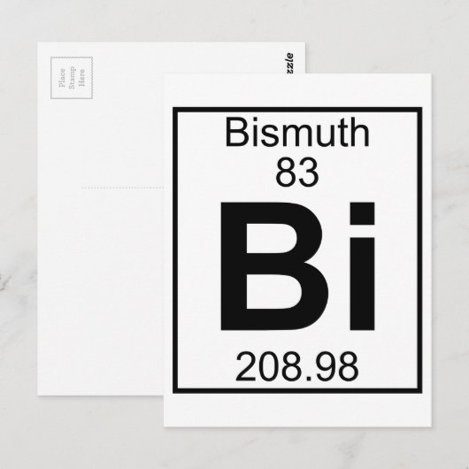 Element 083 - Bi - Bismuth (Voll) Postkarte (Vorne/Hinten)