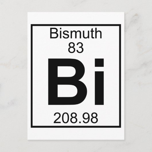 Element 083 - Bi - Bismuth (Voll) Postkarte (Vorderseite)