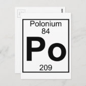 Element 084 - PO - Polonium (Voll) Postkarte (Vorne/Hinten)