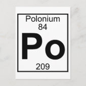Element 084 - PO - Polonium (Voll) Postkarte (Vorderseite)