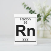 Element 086 - Rn - Radon (Voll) Postkarte (Stehend Vorderseite)