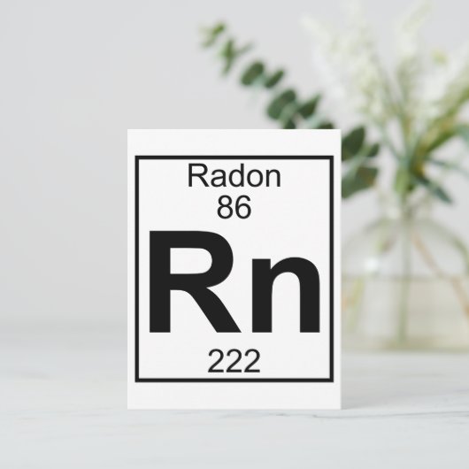 Element 086 - Rn - Radon (Voll) Postkarte (Stehend Vorderseite)