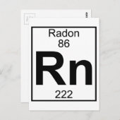 Element 086 - Rn - Radon (Voll) Postkarte (Vorne/Hinten)